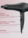 Wahl Pure Radiance Ionic Hair Dryer 2000W With Cool Shot Button Black - ZY129 - Image 3